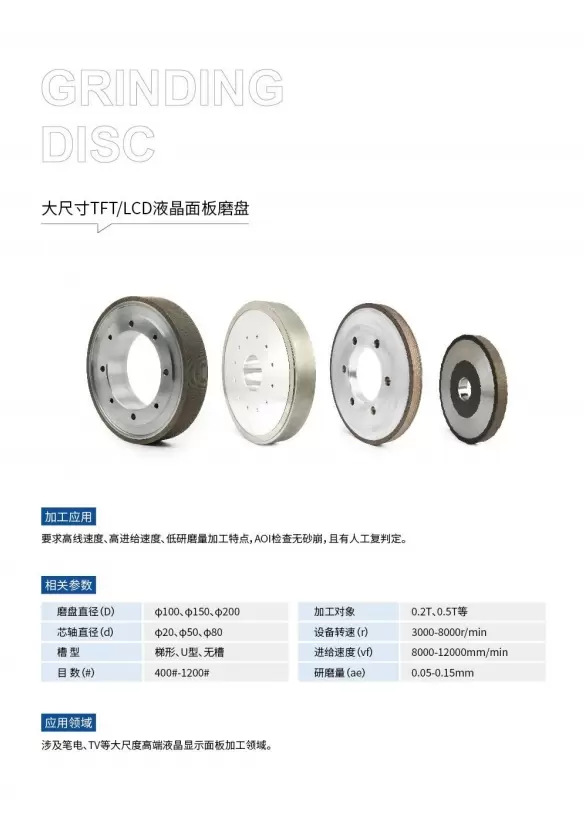 Large-Size TFT/LCD Liquid Crystal Panel Grinding Disc