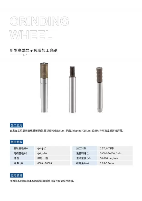 New High-End Display Glass Processing Grinding Wheel