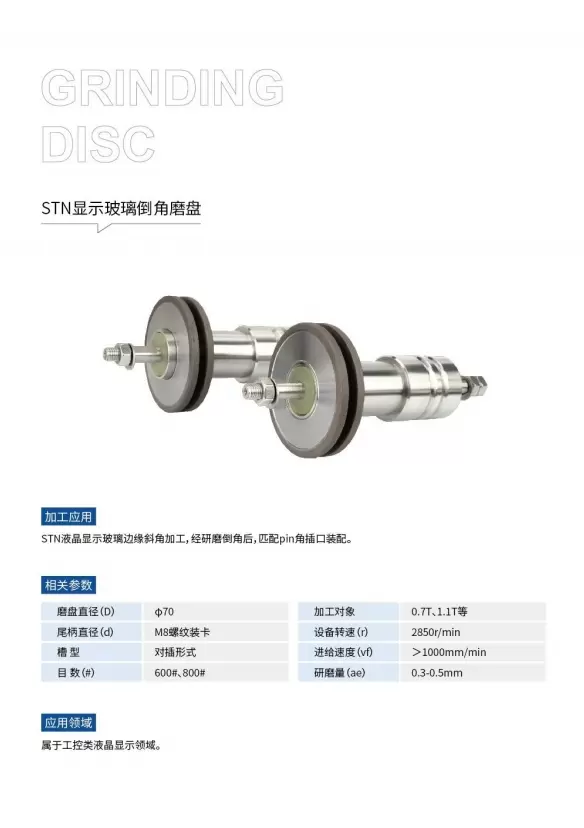 Chamfering Grinding Disc for STN Display Glass