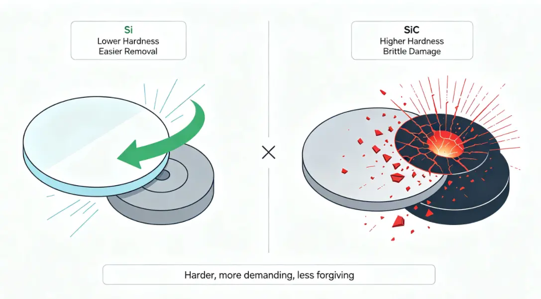 SiC vs Silicon Wafers SiC vs Silicon Wafers